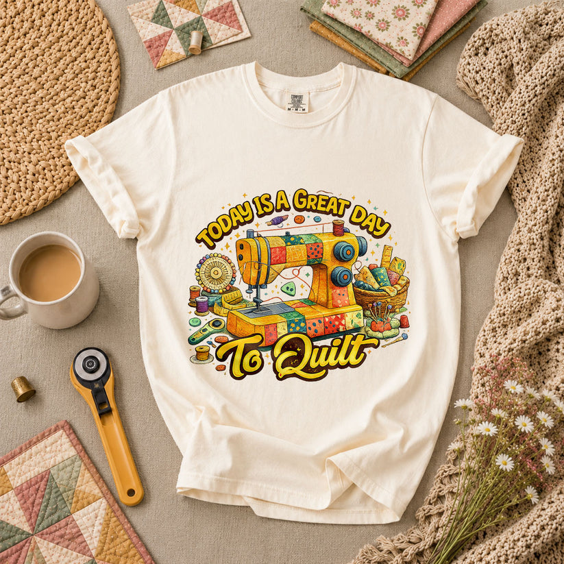 Today Is A Great Day To Quilt T-Shirt - Ivory