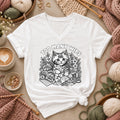 Too Many WIPs Kitten Line Art Women's V-Neck