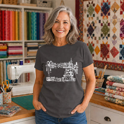 Sewing Tools Collage T-shirt