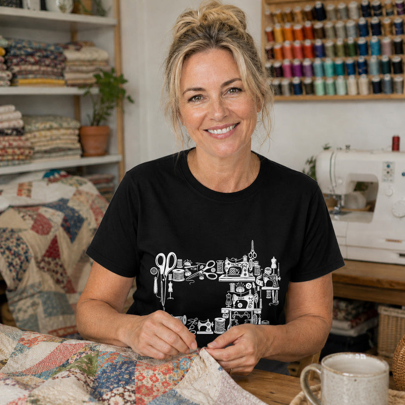 Sewing Tools Collage T-shirt