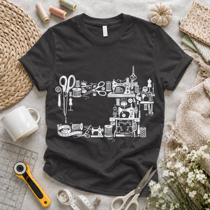Sewing Tools Collage T-shirt