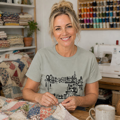 Sewing Tools Collage T-shirt