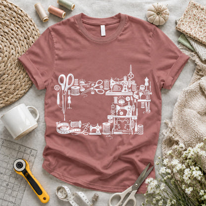 Sewing Tools Collage T-shirt