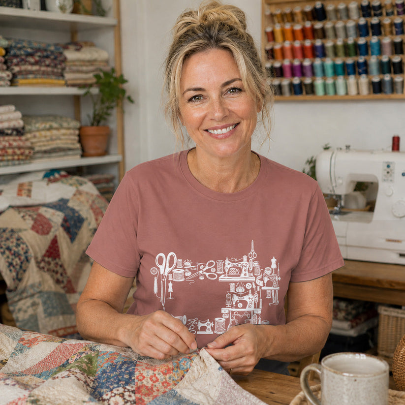 Sewing Tools Collage T-shirt