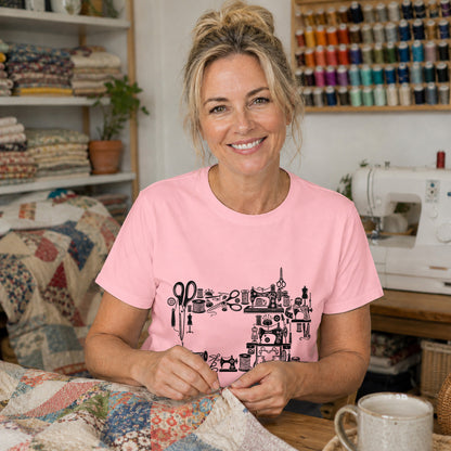 Sewing Tools Collage T-shirt