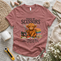 Touch My Scissors Highland Cow T-shirt