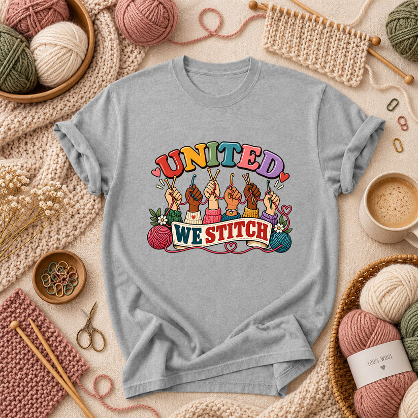 United We Stitch T-Shirt - Athletic Heather