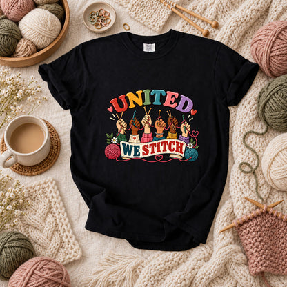 United We Stitch T-Shirt - Black