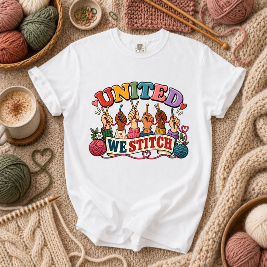 United We Stitch T-Shirt - White