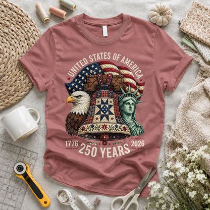 USA 250 Years Eagle Liberty Bell - Pink view 2