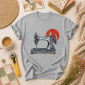 Vintage Sewing Machine With Red Sun T-Shirt