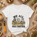 We All Piece Together Woodland Friends Women's V-Neck