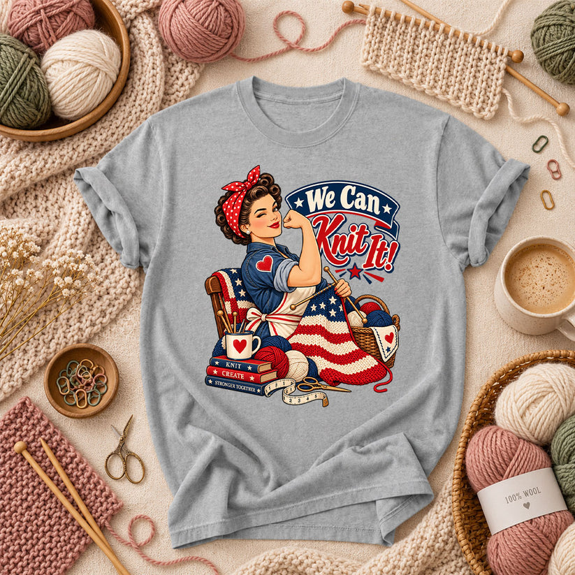 We Can Knit It Rosie T-Shirt - Athletic Heather