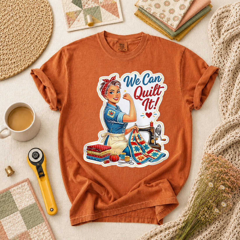 We Can Quilt It Rosie The Quilter T-Shirt - Yam