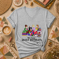 We Love Quilt Retreats Grandma Quilters Women's V-Neck