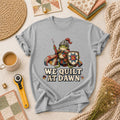 We Quilt At Dawn Frog Knight T-Shirt