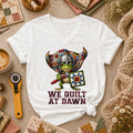 We Quilt At Dawn Vintage Sewing Machine Women's V-Neck