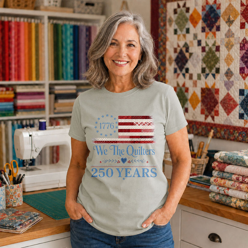 We the Quilters 1776 250 Years American Flag - Black view 5