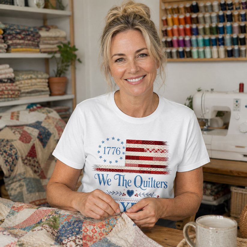 We the Quilters 1776 250 Years American Flag - Dark Heather Grey view 6