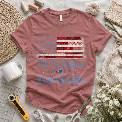 We the Quilters 1776 250 Years American Flag - Pink view 2