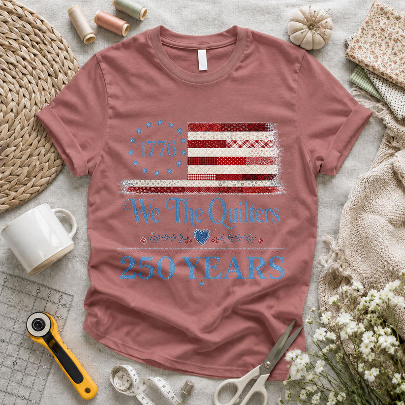 We the Quilters 1776 250 Years American Flag - Pink view 2