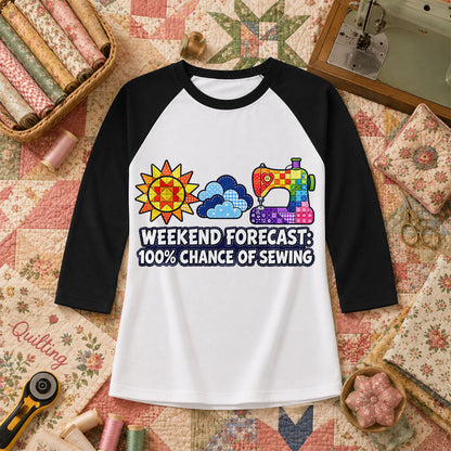 Weekend Forecast 100 Percent Chance Of Sewing Raglan Sleeve - Black