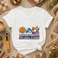 Weekend Forecast 100 Percent Chance Of Sewing Women's V-Neck