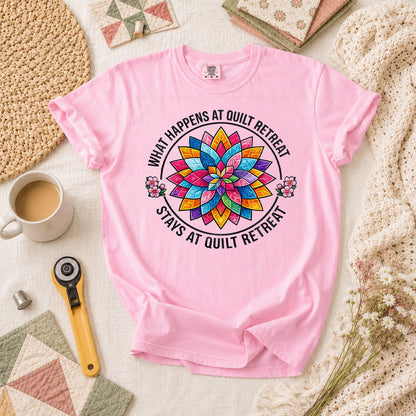 What Happens At Quilt Retreat Stays At Quilt Retreat T-Shirt - Blossom
