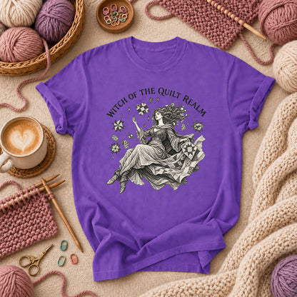 Witch Of The Quilt Realm T-Shirt - Purple