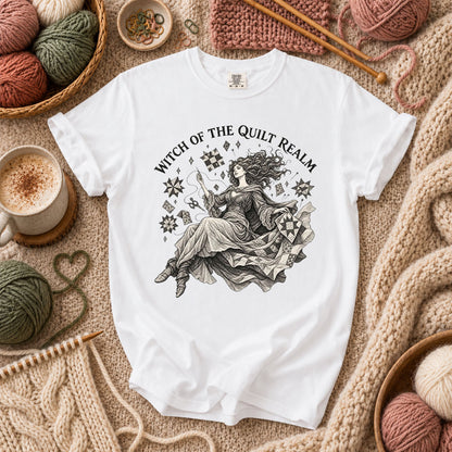 Witch Of The Quilt Realm T-Shirt - White