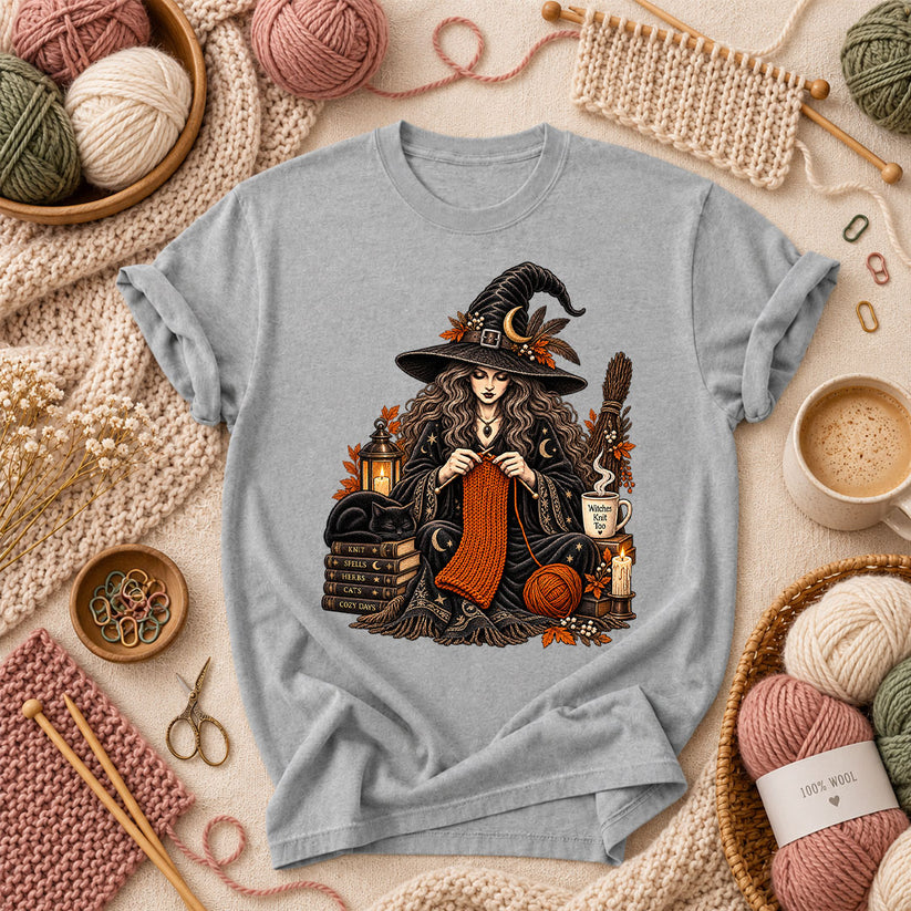 Witches Knit Too T-Shirt - Athletic Heather