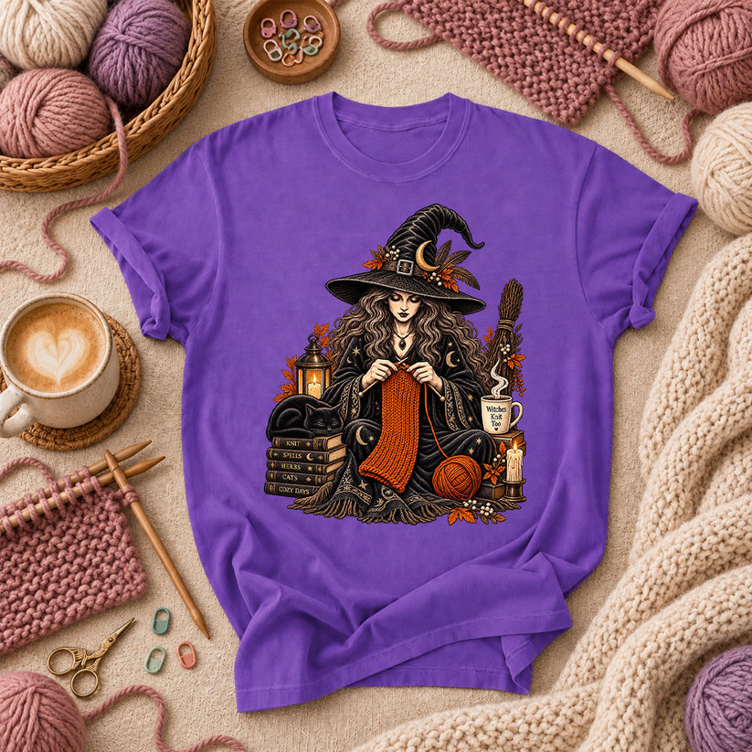 Witches Knit Too T-Shirt - Purple