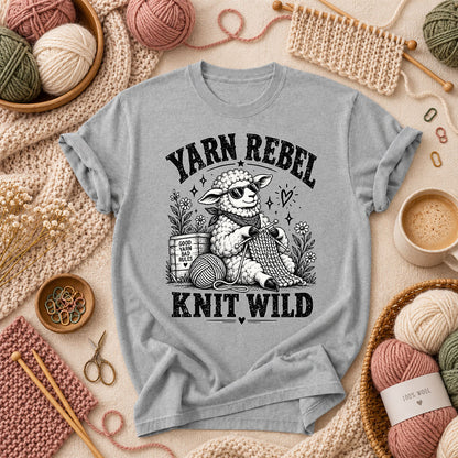 Yarn Rebel Knit Wild T-Shirt - Athletic Heather
