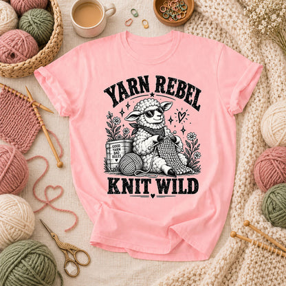 Yarn Rebel Knit Wild T-Shirt - Pink