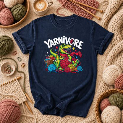 Yarnivore Dinosaur With Yarn Balls T-Shirt