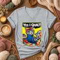 Yes I Quilt Riveter Cat Women's V-Neck