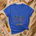 You Can Always Tell A Quilter From The Threads She Wears Women's V-Neck