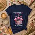 You Dont Have To Be Crazy To Quilt With Us We Can Train You Women's V-Neck