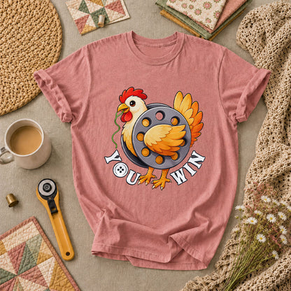 You Win Chicken Bobbin Funny Quilter T-Shirt - Heather Mauve