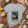 Your Fabrics My Lady Black Cat Women's V-Neck